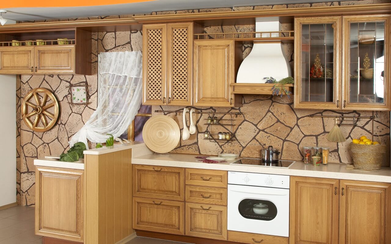 Small Stone Kitchen Design 616