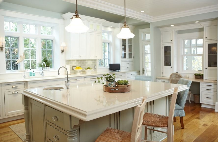 White Stone Kitchen Countertops Design Ideas Kitchen Remodeling